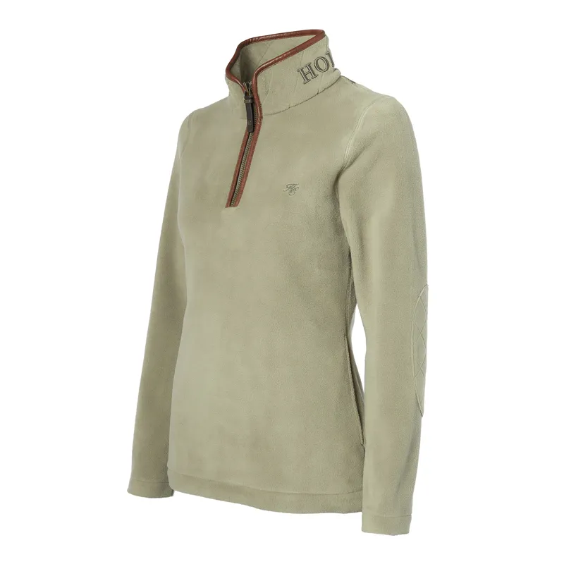 Holland Cooper Country Fleece Quarter Zip - Sage-1
